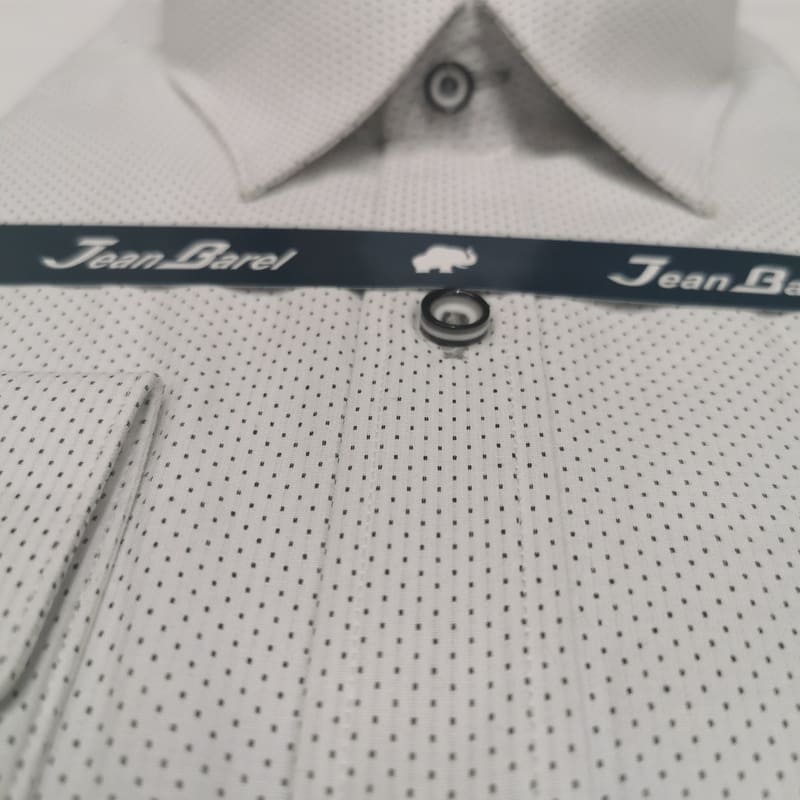 Camisa para Caballero Blanca con Puntos Barel – Aeomoda